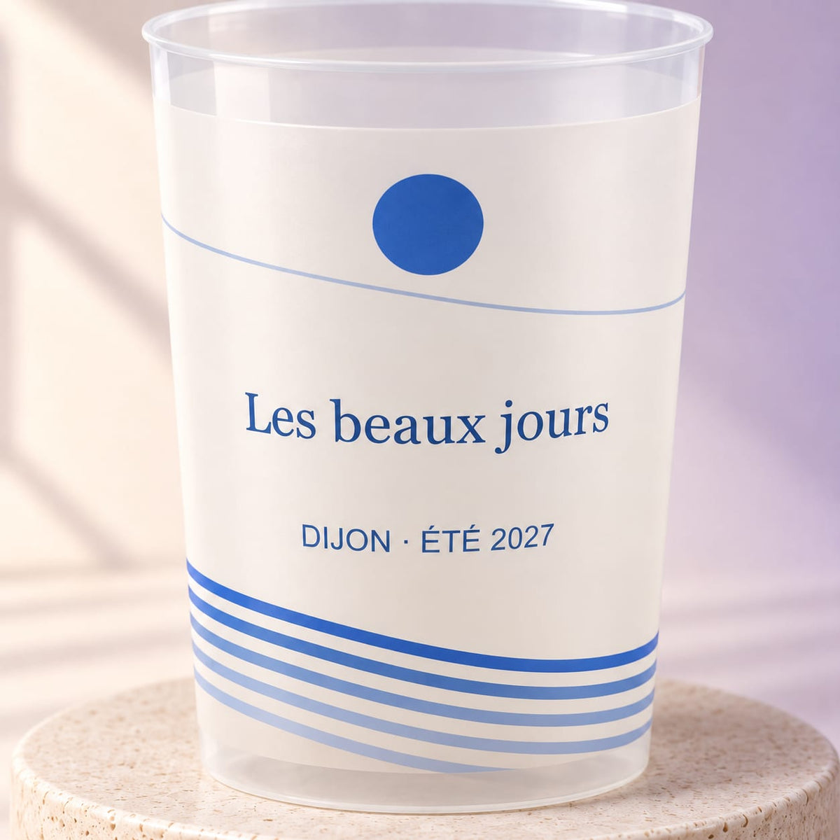 Simulation Eco cup personnalisé — Dolce festa · 25 cl · Transparent, détail