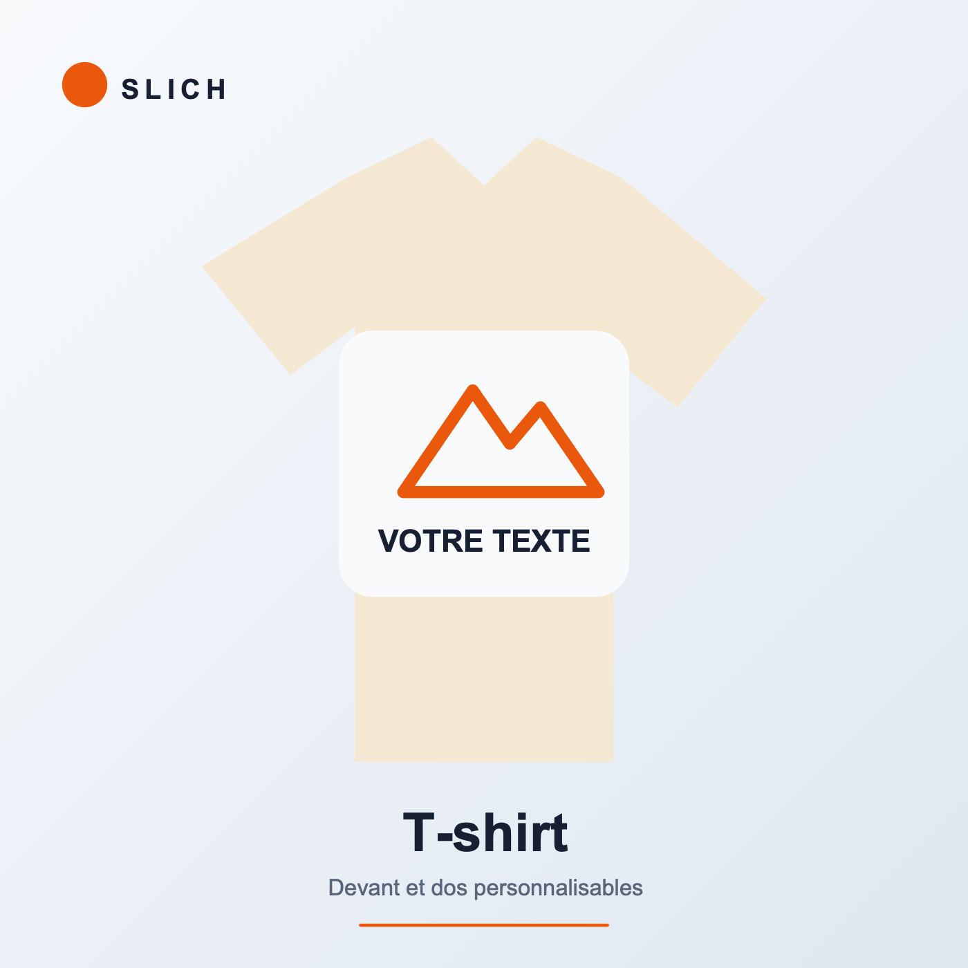 T-shirt personnalisé — aperçu de personnalisation Slich