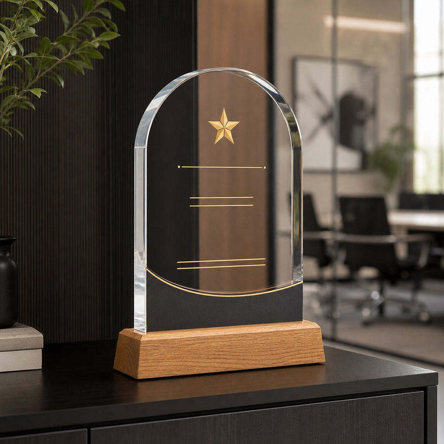 Trophée entreprise personnalisé Slich
