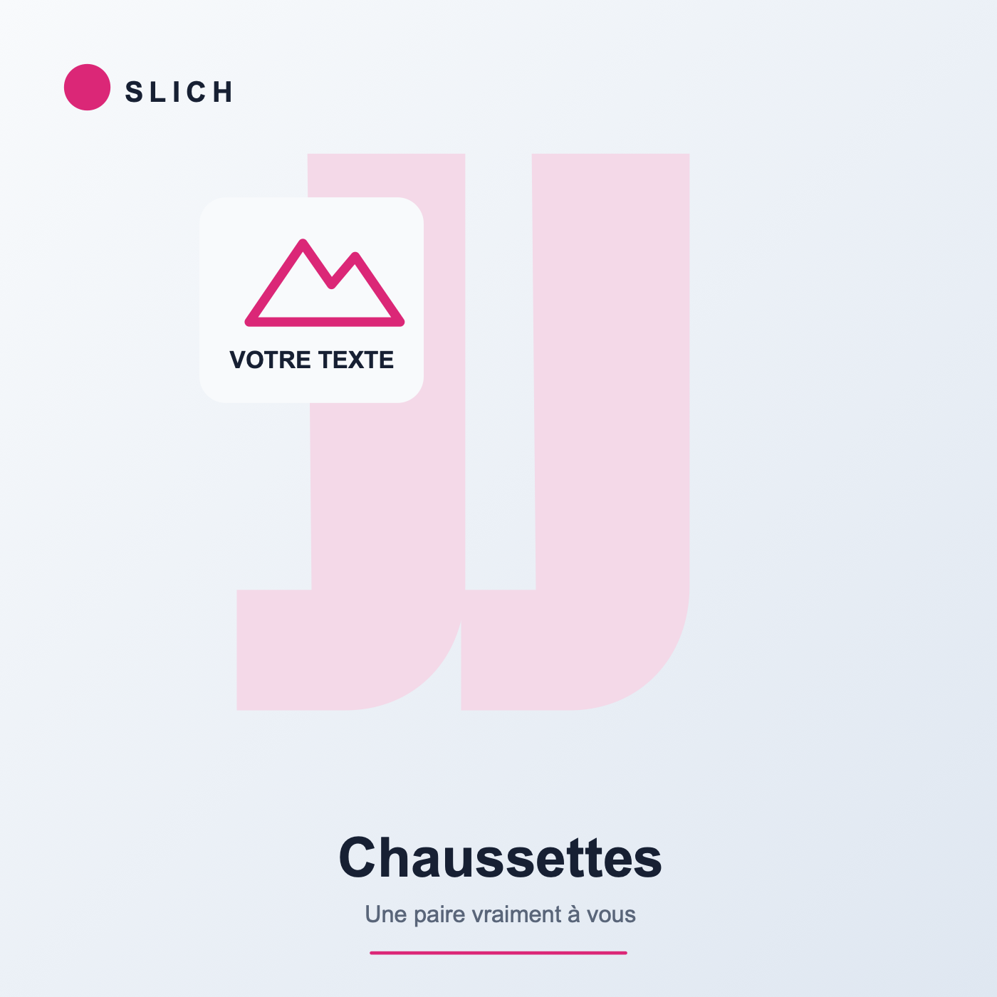 Chaussettes personnalisées — aperçu de personnalisation Slich
