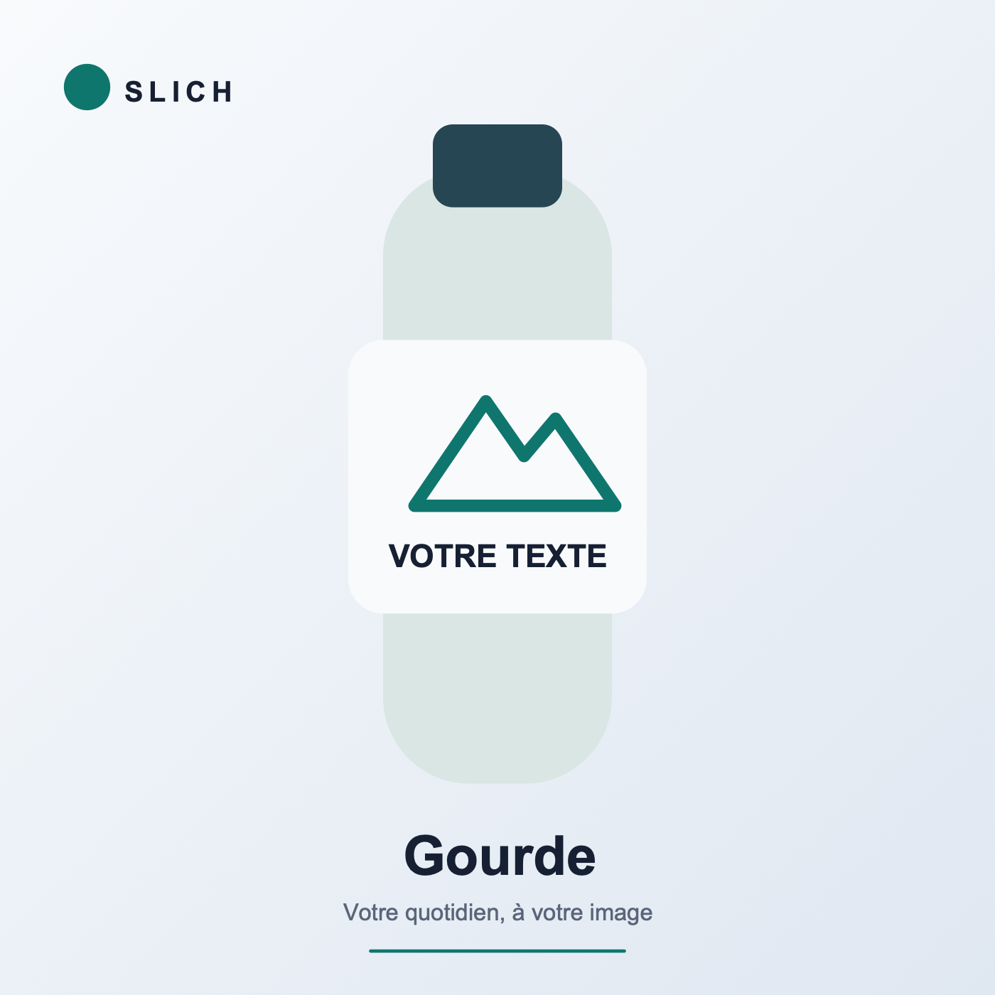 Gourde personnalisée — aperçu de personnalisation Slich