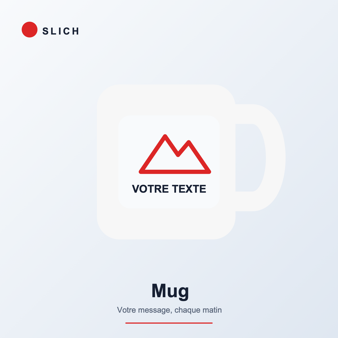 Mug personnalisé — aperçu de personnalisation Slich