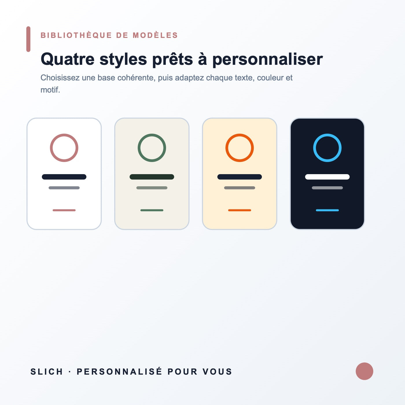 Pack mariage personnalisé — quatre styles graphiques disponibles