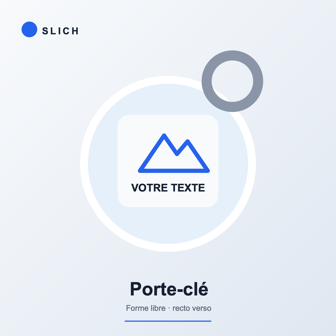 Porte-clé personnalisé — aperçu de personnalisation Slich