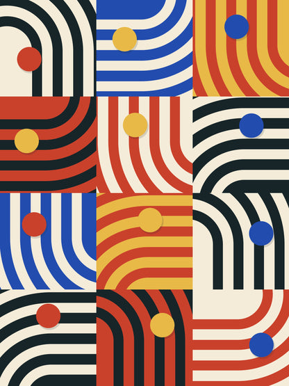 Cadence — tableau lenticulaire Slich, vue du motif plein cadre