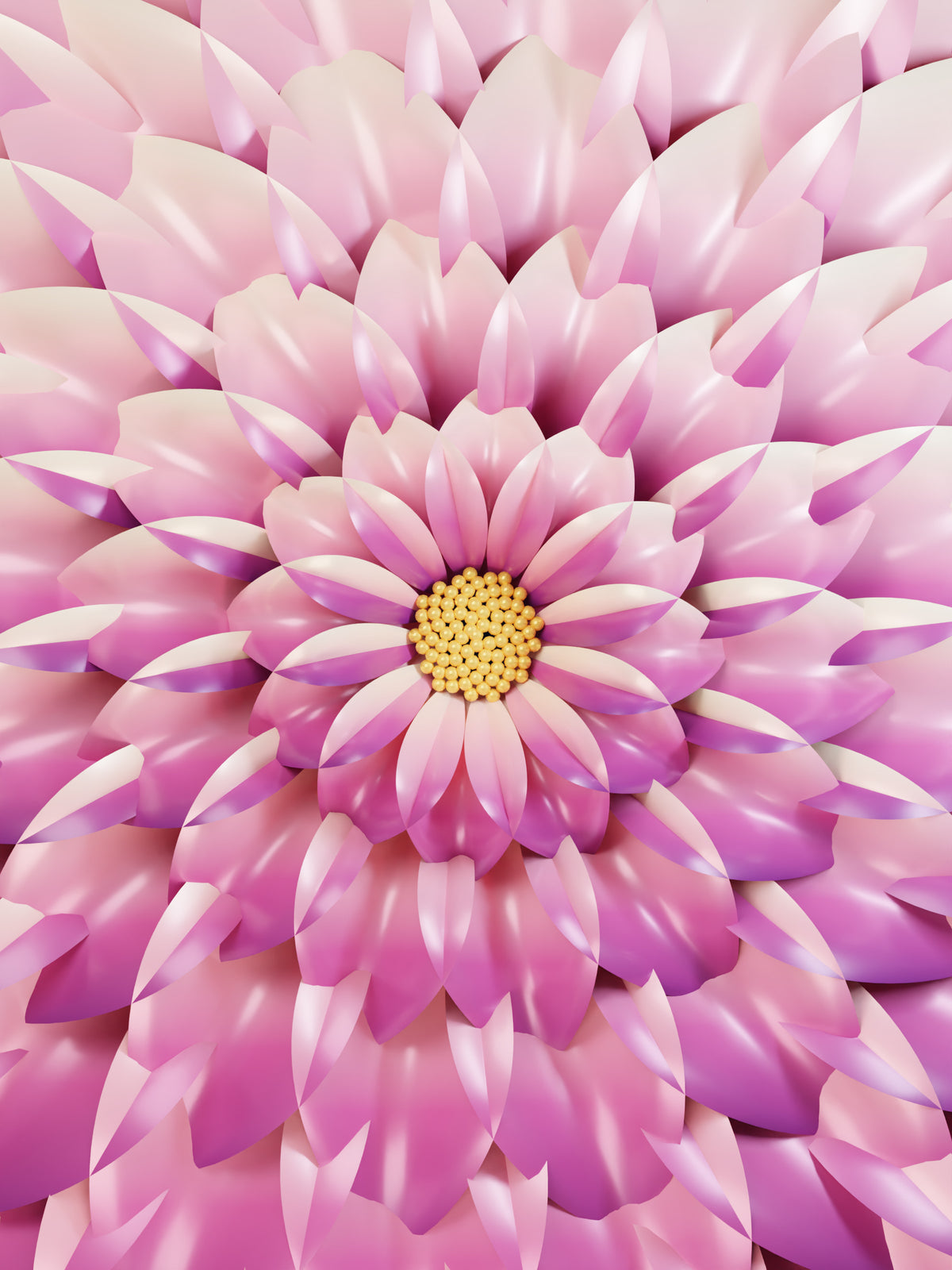 Dahlia — tableau lenticulaire Slich, vue du motif plein cadre