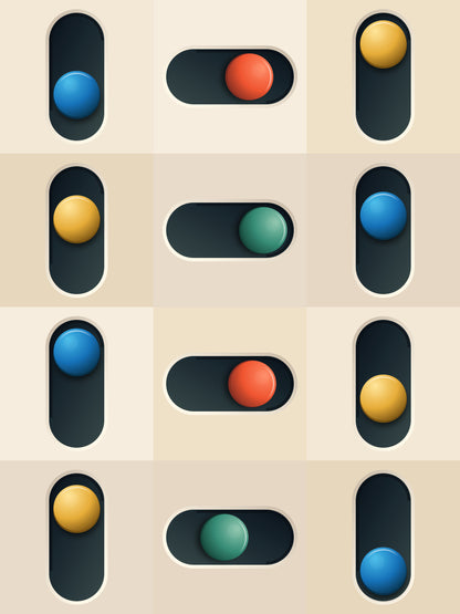 Déclic — tableau lenticulaire Slich, vue du motif plein cadre