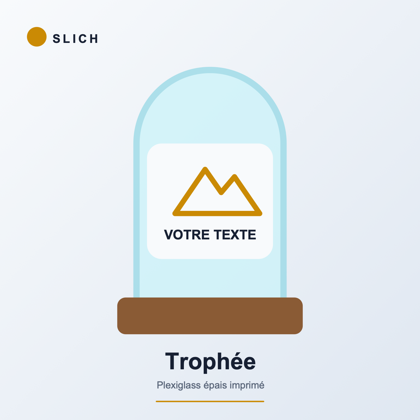 Trophée personnalisé — aperçu de personnalisation Slich