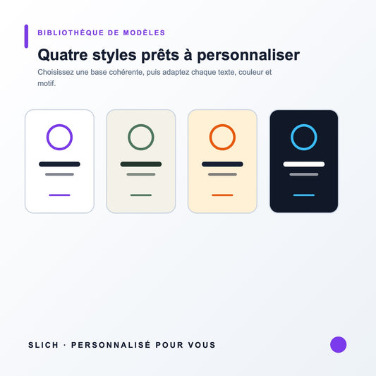 Tumbler personnalisé — quatre styles graphiques disponibles